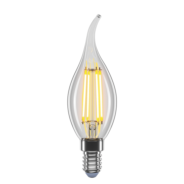 LED лампа VELMAX V-Filament-C37t, 4W, E14, 4100K, 230V
