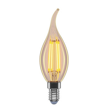 LED лампа VELMAX V-Filament-Amber-C37t, 4W, E14, 2200K, 400Lm