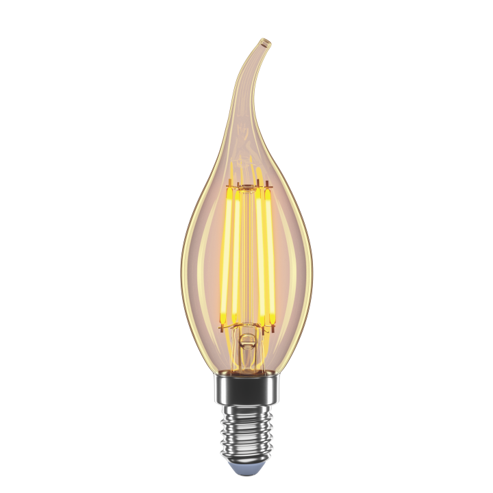 LED лампа VELMAX V-Filament-Amber-C37t, 4W, E14, 2200K, 230V