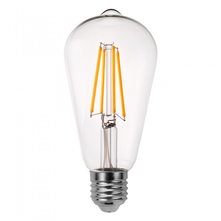 LED лампа VELMAX V-Filament-ST64, 8W, E27, 4100K, 800Lm