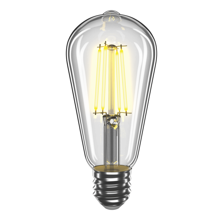 LED лампа VELMAX V-Filament-ST64, 8W, E27, 4100K, 230V