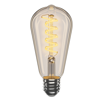 LED лампа VELMAX V-Filament-Amber-ST64-Спіраль-V, 4W, E27, 2700K, 300Lm