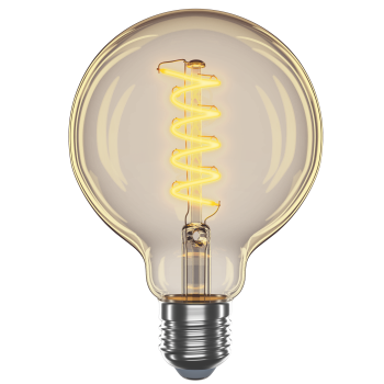 LED лампа VELMAX V-Filament-Amber-G95-Спіраль-V, 4W, E27, 2700K, 300Lm