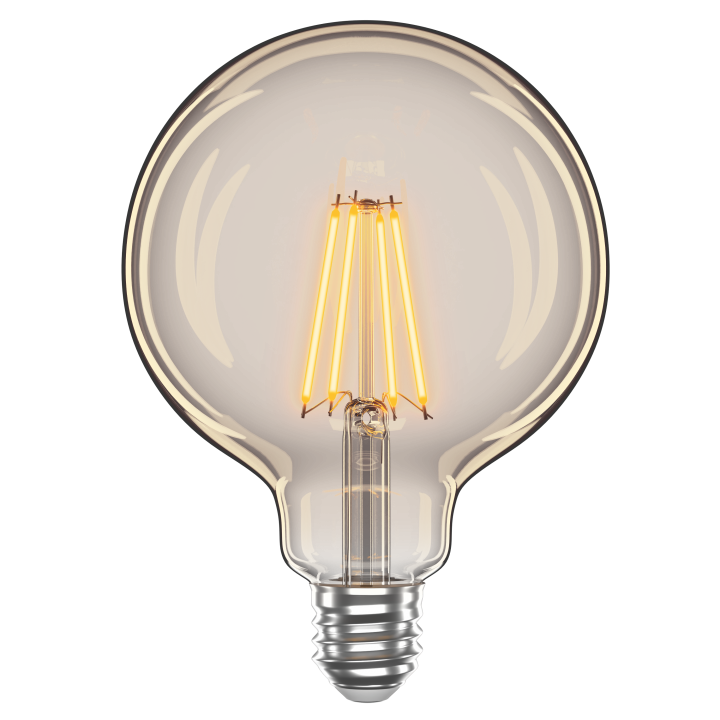 LED лампа VELMAX V-Filament-Amber-G125, 4W, E27, 2200K, 230V