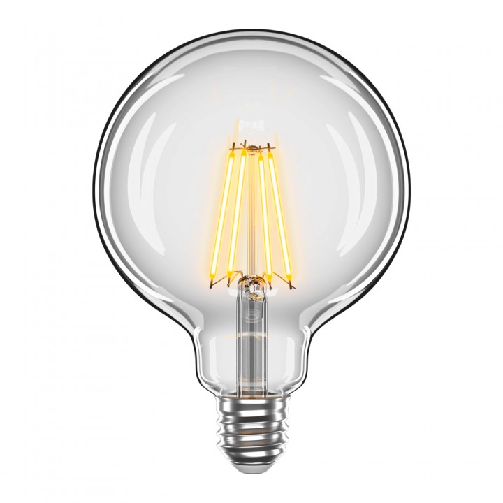 LED лампа VELMAX V-Filament-G125, 8W, E27, 4100K, 800Lm