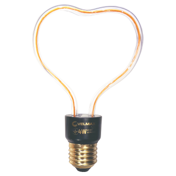 LED лампа VELMAX V-Filament-Decor-Серце, 4W, E27, 2700K, 260Lm