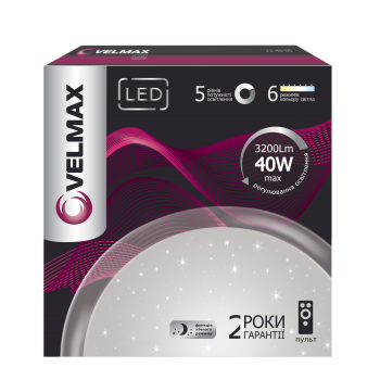 LED св-к VELMAX V-CL-Galaxy, 40W, smart, 405*73мм, 3000K-6500K, 3200Lm, кут 140°