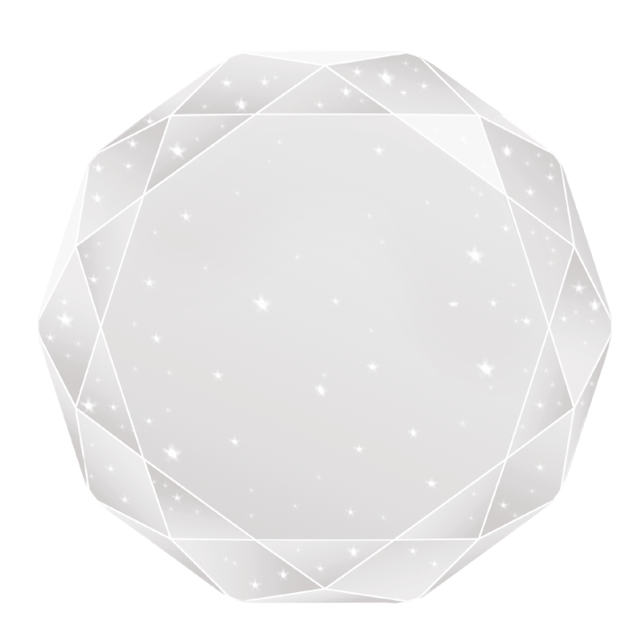 LED світильник VELMAX V-CL-DIAMOND, 28W, 2700K-6500K, пульт ДК, 230V