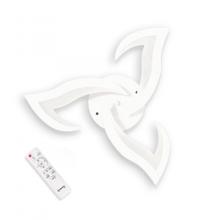 LED світильник VELMAX V-CL-LOTUS-3Wh, max 30W, 3000K-6500K, пульт, блок живлення, білий, 230V