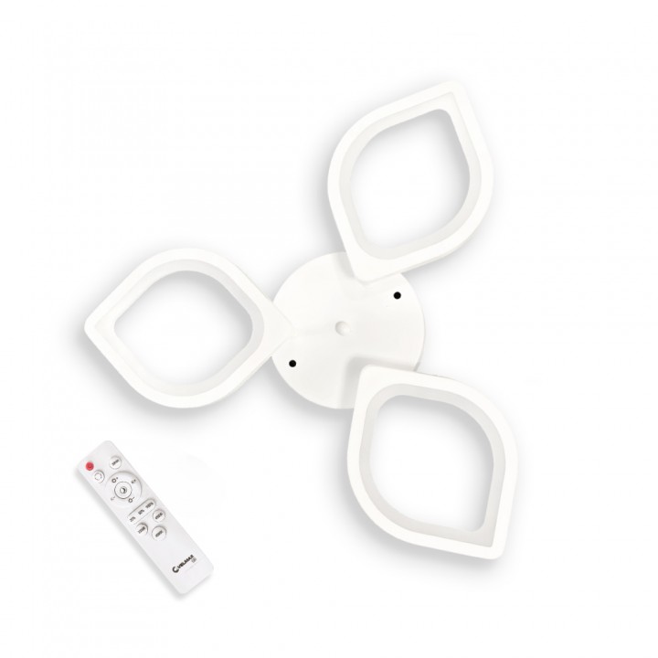LED світильник VELMAX V-CL-LILY-3Wh, max 40W, 3000K-6500K, пульт, блок живлення, білий, 230V