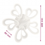 LED світильник VELMAX V-CL-WINDFLOWER-5Wh, max 70W, 3000K-6500K, пульт, блок живлення, білий, 230V