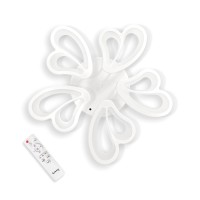 LED світильник VELMAX V-CL-WINDFLOWER-5Wh, max 70W, 3000K-6500K, пульт, блок живлення, білий, 230V