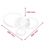 LED світильник VELMAX V-CL-NAOMI-R-45SWh, max 45W, 3000K-6500K, пульт, блок живлення, білий, 230V
