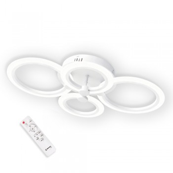 LED світильник VELMAX V-CL-NAOMI-R-65SWh, max 65W, 3000K-6500K, пульт, блок живлення, білий, 230V