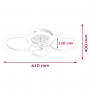 LED світильник VELMAX V-CL-NAOMI-R-65SWh, max 65W, 3000K-6500K, пульт, блок живлення, білий, 230V