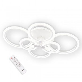 LED світильник VELMAX V-CL-NAOMI-R-120SWh, max 120W, 3000K-6500K, пульт, блок живлення, білий, 230V