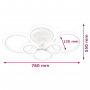 LED світильник VELMAX V-CL-NAOMI-R-120SWh, max 120W, 3000K-6500K, пульт, блок живлення, білий, 230V