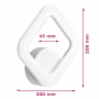 LED світильник VELMAX V-WL-NAOMI-S-12W-Wh-cord, 3000K-6500K, шнур-вимикач, білий, блок живлення, 230V