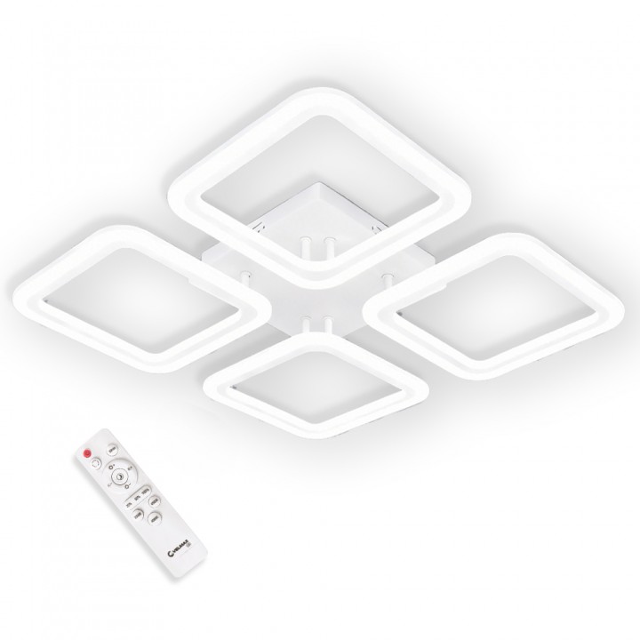 LED світильник VELMAX V-CL-NAOMI-S-65SWh, max 65W, 3000K-6500K, пульт, блок живлення, білий, 230V