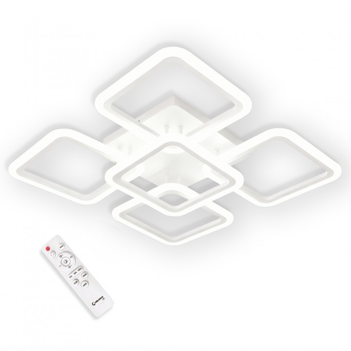 LED світильник VELMAX V-CL-NAOMI-S-90SWh, max 90W, 3000K-6500K, пульт, блок живлення, білий, 230V