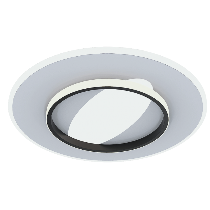 LED світильник VELMAX V-СL-MIRAY-FQ-R, max 40W*2, 2700K-6500K, пульт, батарейки 2шт, кріплення, 230V