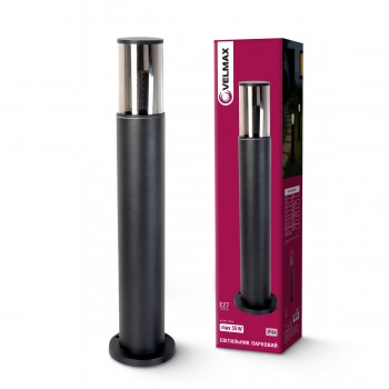 Світильник VELMAX V-GL-69, max 35W, E27, 230V, IP44, 600мм, круглий, димчасте скло