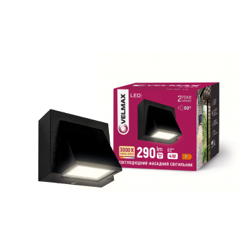 LED світильник VELMAX V-YJ-QS-G13, 4W, 3000K, IP54, 230V