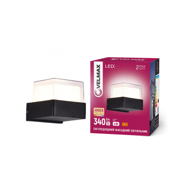 LED світильник VELMAX V-YJ-QS-G110, 4W, 3000K, IP54, 230V