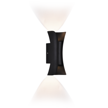 LED світильник VELMAX V-CTL-WL-001, 6W, 3000K, 200Lm, IP54, чорний