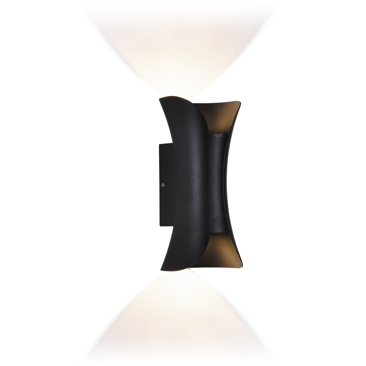 LED світильник VELMAX V-CTL-WL-001, 10W, 3000K, IP54, чорний, 230V