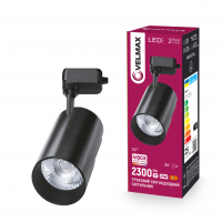 LED світильник VELMAX V-TRL-2541Bl, 25W, 4100K, чорний, 230V