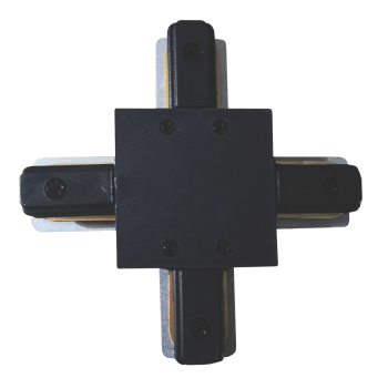 З'єднувач вбудованого шинопроводу VELMAX V-XC-R, Х-подібний, чорний