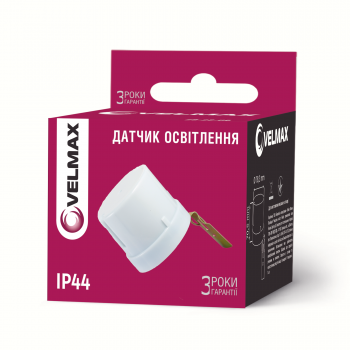 Датчик освітлення VELMAX V-LCS-72, AC220-240V, 25A, (ST303)