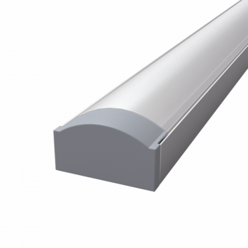 Профіль алюмінієвий світлодіодний накладний ПАС-3152 Z306/AS, матова лінза (комплект ) 1 м