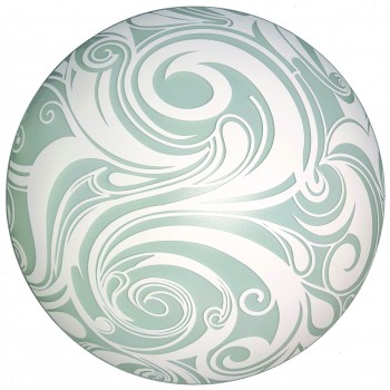 Світильник, скло-метал, Е27, 60W, 250х90мм, IP20, білий, круглий, 37913