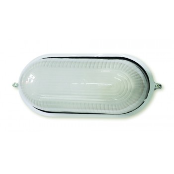 Світильник, скло-метал, білий, Е27, 60/75W, 215х100x80мм, IP54, (МС-1101)