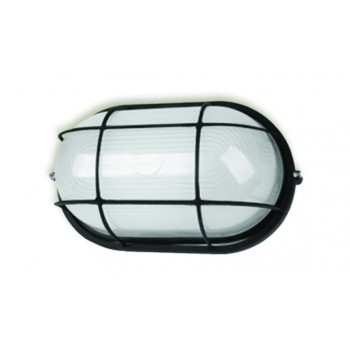 Світильник, скло-метал, чорний, Е27, 60/75W, 215х100x80мм, IP54, (МС-1152)