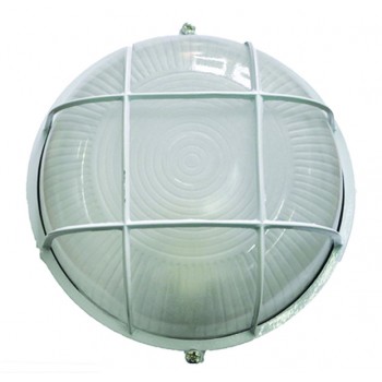 Світильник, скло-метал, білий, Е27, 60/75W, 175х90мм, IP54, (МС-1051)