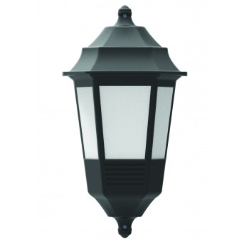 Світильник парковий FLORA, настінний, 40W, E27, IP44, ударост. PC/PP, чорний, (016 038 412111)