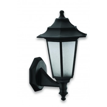 Світильник парковий FLORA, настін. з ніжкою, 40W, E27, IP44, ударост. PC/PP, чорний, (016 038 010117)