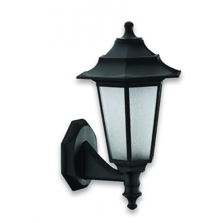 Світильник парковий FLORA, настін. з ніжкою, 40W, E27, IP44, ударост. PC/PP, чорний, (016 038 010117)