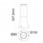 Світильник GARDEN малий, 40W, E27, IP44, ударост. PC/PP, чорний, (016 038 010118).