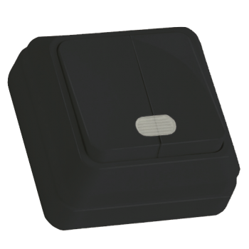 Вимикач 1 кл, 10А, "Julia", чорна