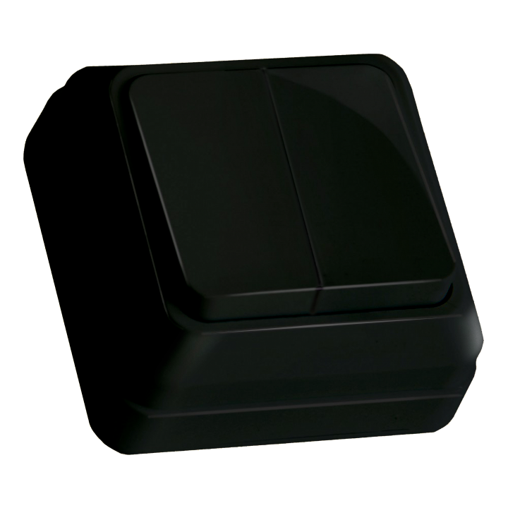 Вимикач 2 кл, 10А, "Julia", чорна