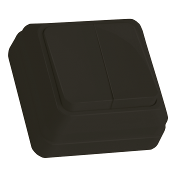 Вимикач 1 кл, 10А, з світл. біл. індикатором (Б), "Julia", чорна