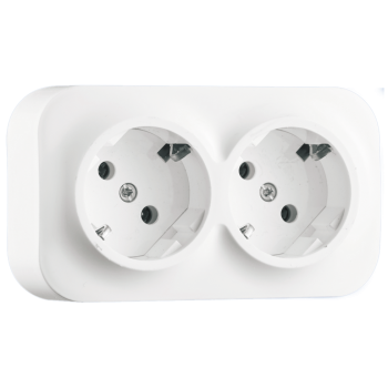 Розетка 2 гнізда, з/з, 16А, MARSO "Sofi", відкритої установки