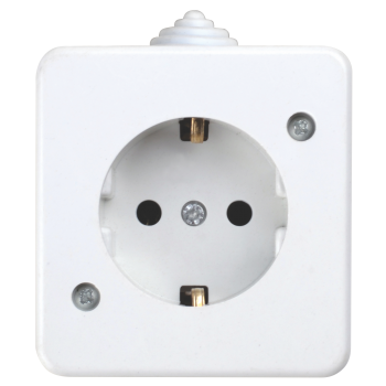 Розетка з/з, 16А, MARSO "Aqua", IP 44, біла