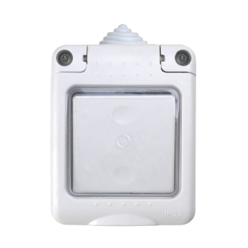 Вимикач 1 кл, 10А, MARSO "Aqua", IP 55, білий