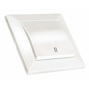 Вимикач 1 кл, 10А, з світловим індикатором, CANDELA, Mutlusan, білий, (2125 015 0101)