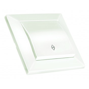 Вимикач 1 кл, прохідний, 10А, CANDELA, Mutlusan, білий, (2125 003 0101)